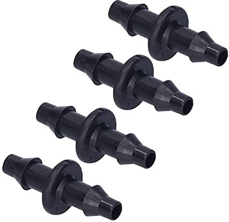 100 Unidades Conectores de Riego por Goteo, Accesorios para Riego por Goteo Conector Recto Plastico 4/7 Conector de 2 Vías Conectores para Sistema de Goteo, Montaje de Accesorios de Riego de Jardín