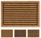 Carpido Fußmatte Kokos Streifen Muster - Fußabstreifer 40x60 cm - Türmatte Innen Bereich - antibakterielle Eingangsmatte - Naturprodukt Kokosborsten