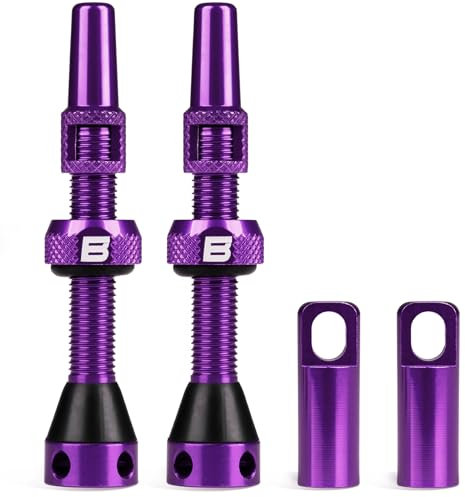 BWSHLF Tubeless Presta-Ventilschaft 40/44/55/60/65/80/100 mm, superleichte Legierung, Presta-Ventilschaft-Set mit Ventilkernentferner-Werkzeug und Ventilschaftkappen, mehrere Farb- und Größenoptionen