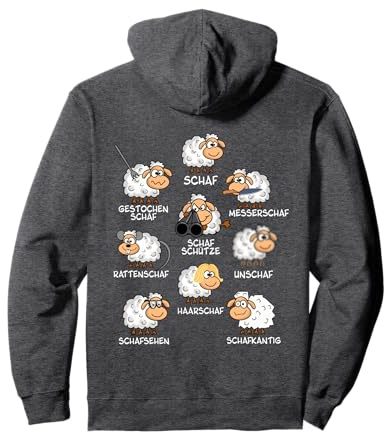 lustige Schafe Schaf unschaf Wortspiel Schafherde witzig Pullover Hoodie
