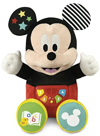 Clementoni Disney 17734 Mickey Prime Storyteller Peluche Interactive éducative Parlant Italien pour Enfants de 9 Mois Multicolore