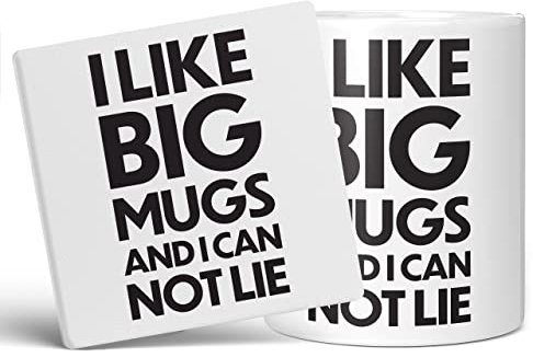 Mug Monster Tazza gigante con scritta I Like Big Mugs and I Cannot Lie, tazza da tè extra large – Tazza da caffè in ceramica, regalo per uomini o donne, tazza extra grande e gigante disponibile,