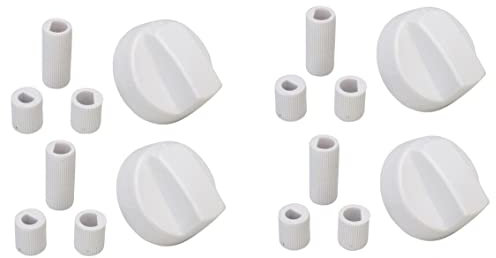Recamania Mando Universal para Horno/Placa Cocina (4 Unidades) Todas Las Marcas - Color Blanco