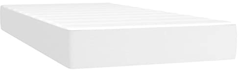 vidaXL Taschenfederkernmatratze Mittel Matratze Bett Matratzen Taschenfederkern Federkernmatratze Schaumstoffmatratze Weiß 80x200x20cm Kunstleder
