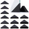 BENECREAT 60 protectores de esquina triangulares, 6 tamaños de protectores de esquina de cristal de plástico, cubiertas de esquina de espejo negro, protector de borde de prueba