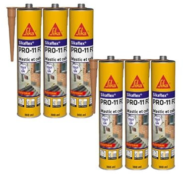 SIKA Lot de 6 mastics colles Sikaflex Pro 11 FC Purform - Beige - 300ml