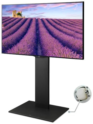 WALL V2 Caster High Type | Japanisch Rollbarer, Verschiebbarer und Freistehender 32-60 Zoll Universal TV-Ständer mit verdeckten Rollen | Satin Schwarz