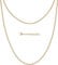Silvadore 2mm Gold Chain Mens Necklace - Real 18k Plated Stainless Steel CUBAN Link Jewellery - NON-TARNISH & Waterproof - 46cm / 18 inch (Velvet Pouch)