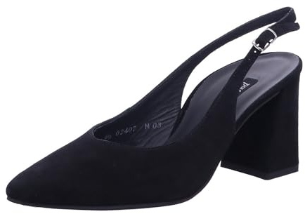 Paul Green Peeptoes & Slingpumps 6101-015, Rauleder, Schwarz, Damen EU 5/38