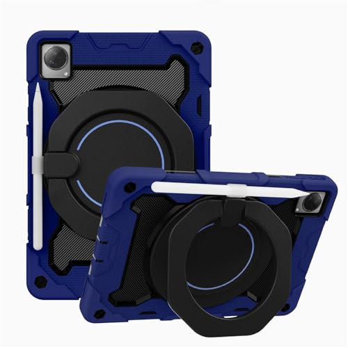 Compatible with vivo Pad Tablet Case,3in1 Armor Heavy Shockproof Protective Rotundity Bracket with Shoulder Strap[Without Screen Protector&Pen] - E
