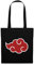 Spreadshirt Naruto Shippuden Akatsuki-Wolke Stoffbeutel, One size, Schwarz