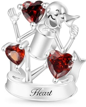 GNOCE Charm Perle The Wonderful Wizard of Oz Herz des Blechmannes Charm 925 Sterling Silber Charm Fit Alle großen Marken von Armband/Halskette