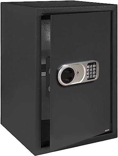KARAT Tresor mit Schlüssel 43 L, Safe Tresor mit Stahlkonstruktion für Bargeld, Schmuck und Wertsachen, 50 x 35 x 31 cm, für Zuhause, Büro und Hotel (Safemaxx)