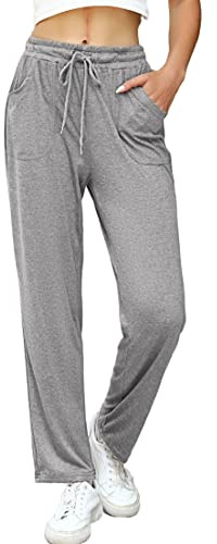 iClosam Womens Joggers Cotton Tracksuit Bottoms Straight Leg Sweatpants