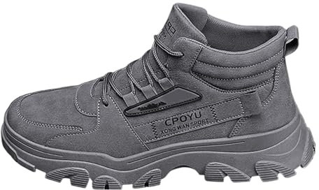 Herren-Mode-Walking-Sneaker, rutschfeste Arbeitsschuhe, Bequeme, lässige, athletische Tennisschuhe Schuhe Herren Oliv (Grey, 41)