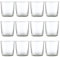 Tradineur - Caja de 12 Vasos Modelo Pinta - Capacidad de 355 ML - Fabricado en Vidrio Resistente - Apto para lavavajillas - Tamaño Aprox: Ø 8,3 x 8,8 cm - 12 Uds Total.
