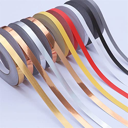 GQQGSHOP 25m Bordures de Papier Peint Auto-adhésives, Autocollantes for Décoration Murale, Bordures Adhésives Imperméables for Cuisine, Salle de Bain, Chambre à Coucher(Mirror Rose Gold,W: 3cm)
