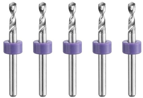 sourcing map PCB Drill Bits 3mm Tungsten Carbide Rotary Tool Jewelry CNC Engraving Print Circuit Board Micro Drill Bits 1/8 Inch Shank 5 Pcs
