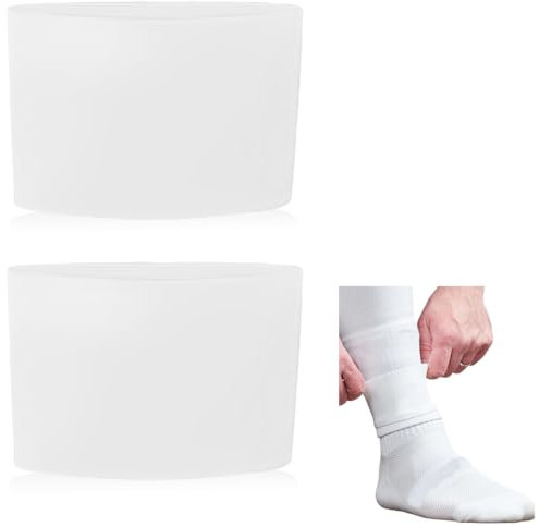 NHQZ NHQ Schienbeinschonerhalter aus Schonendem Silikon für Schienbeinschoner Fußball Herren,Damen & Kinder,Schienbeinschoner Halter,Rutschfest & Abwaschbar,Fußball Zubehör,Shin Guard Holder(Weiß)