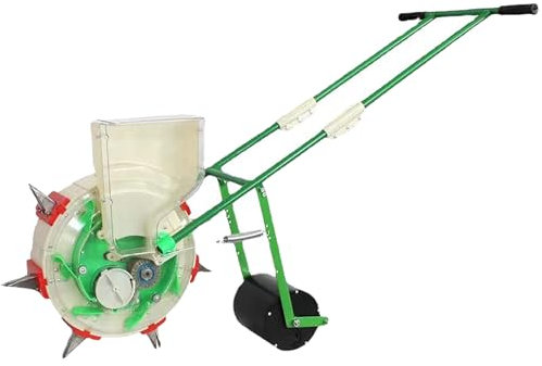 KIUYTQQ Präzisions-Sämaschine für den Garten, einreihige Gemüse-Sämaschine, Mais-Sämaschine, Verstellbarer Pflanzenabstand für Raps, Karotten, Ginseng, Spinat, Kohl, 8 Öffnungen