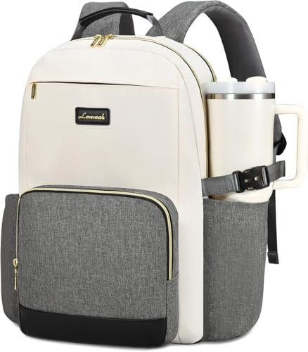LOVEVOOK Rucksack Damen,15,6 Zoll Laptop Schulrucksack Teenager mit großem Fach für Trinkflaschen,Travel Backpack Women Elegant für Uni, Tagesrucksäcke Daypack Arbeitstasche Lehrertasche Reiserucksack