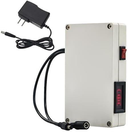 SSCYHT Batteria agli ioni di Litio 12V 10Ah Batteria Ricaricabile 12V Batterie al Litio per concentratore di Ossigeno con Caricabatterie per Kit Motore Max 120W,12v10ah with Charger