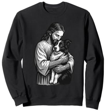 Border Collie und Jesus Christian Faith Hundeliebhaber Sweatshirt