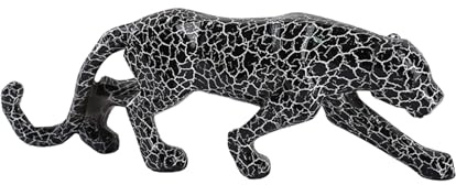 JJIW Gepardenstatue, Leopardenmuster Deko, Tischdeko, Wohnzimmer Modern, MäNner Wohnung, Stockholm Style Room Decor, Geeignet FüR Den Innen- Und AußEnbereich (Schwarzweiß)