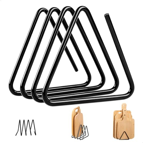 Naruide Porta Coperchi Pentole Salvaspazio, Porta Taglieri da Cucina, Supporto in Metallo Nero con 4 Scomparti, Organizzatore da Cucina Stabile e Antiscivolo per Taglieri e Coperchi