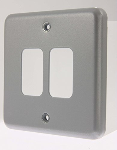 MK Electric Metalclad Plus Grid Plus 2 Module Frontplate