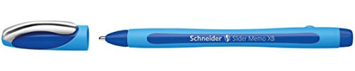 Schneider Slider Memo XB Kugelschreiber (mit Kappe, Strichstärke: XB) blau, 1 Stück