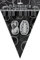 Unique Party 55359 - 12ft Foil Glitz Black 80th Birthday Bunting Flags