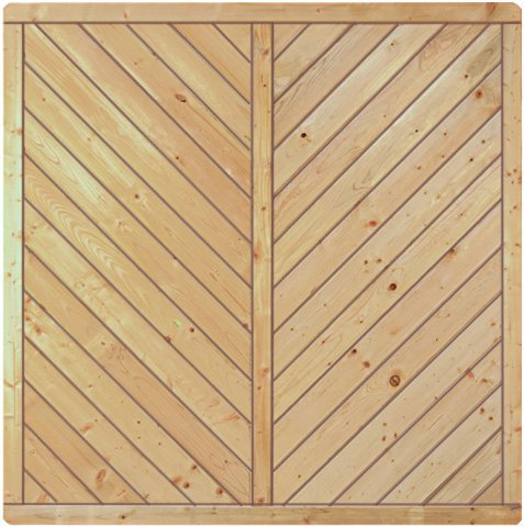 GreenSeason Lamellenzaun Prag B180 x H180 cm.