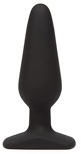 Lovehoney Classic Butt Plug - 5 Inch Silicone Anal Plug - with Flared Base & Waterproof - Black