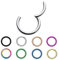 Treuheld® | 1,2mm x 8mm Segment Clicker Piercing Ring aus Chirurgenstahl | Pink | als Lippenpiercing, Septum Nasenring, Ohr, Bauchnabelpiercing