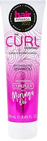 The Curl Company Sulfatfreies Shampoo (250 ml) Sanft zu Locken und Kopfhaut. Professionelle Formel mit pflegenden Curplex- und Moringa-Ölen. Experten für lockere bis krause Locken, Kinks & Wellen.