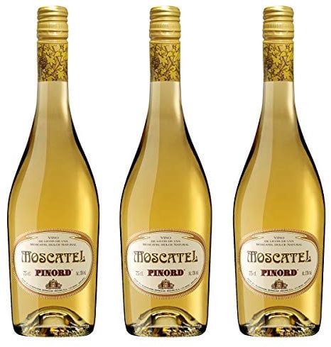 Pinord Moscatel Vino Dulce de Postre - 3 botellas x 750 ml - Total: 2250ml