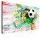 murando - Wandbilder XXL Fußball 120x80 cm 1 tlg - Wand Deko Vlies Leinwand Bilder Groß Wanddeko Wohnzimmer Schlafzimmer Kunstdrucke - Ziegel Graffiti Fußball Kinder bunt weiß i-B-0044-b-a