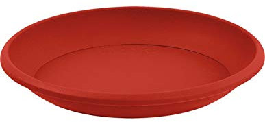 EDA Soucoupe pour Pot de Fleur, 15cm, Rouge Rubis