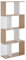 HOMCOM Bibliothèque étagère Meuble de Rangement Design Contemporain en S 4 étagères 60L x 24l x 148H cm chêne Blanc