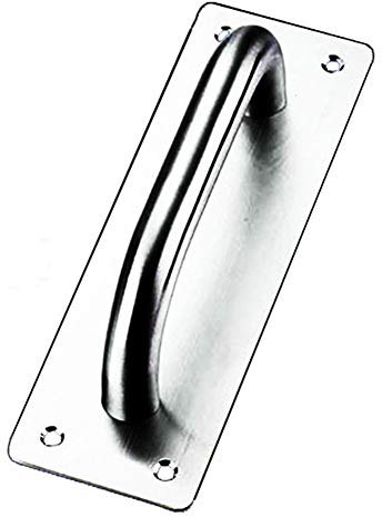 Sliding Door Handle, Tiberham Heavy Duty Stainless Steel Pull Push Door Handles with Back Plate, Gate Handle Toilet Door Pull Plate Wooden Cabinet Cupboard Handle Hardware (200 x 65 mm)