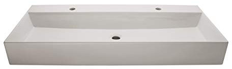 Azzurra Keramik Waschtisch Modell Elegance Squared weiß glänzend 102x45x12,5cm