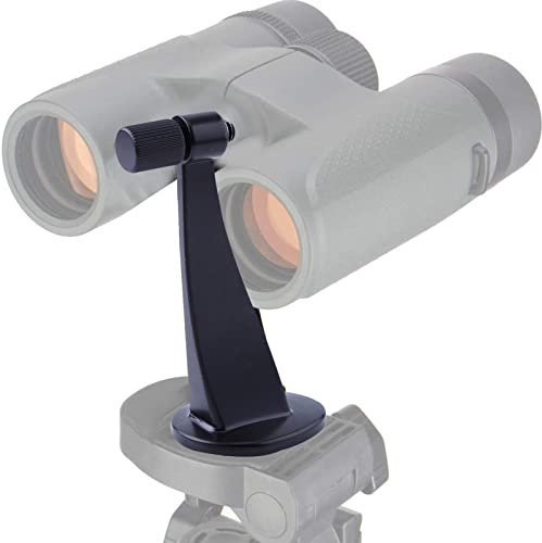 Adaptador para trípode de binoculares, Negro Adaptador Binocular de Metal antivibración Soporte para trípode de Montaje Rosca de 1/4 de Pulgada para telescopio Binocular