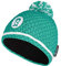 Trollkids Mädchen Bommelmütze Hemsedal, Pfauengrün/weiß, Größe 2-5 Years; 48-52cm