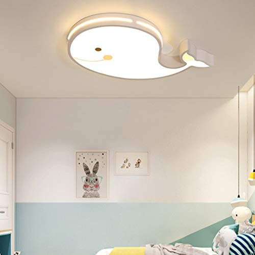 Baby Wal Deckenleuchte Deckenleuchte Für Kinder Schlafzimmerlampe LED Babylampe Kinderzimmer Deckenlampe Babylampe Moderne Kinderlampe Fernbedienung Dimmlüster Deckenlampe,White 60cm