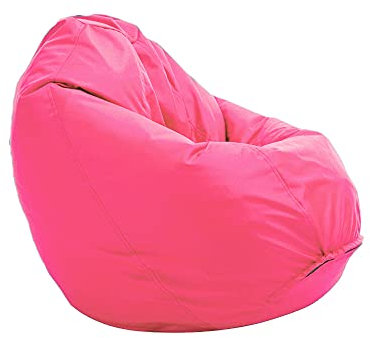 Bruni Sitzsack Classico L in Pink – XL Sitzsack mit Innensack zum Lesen, Abnehmbarer Bezug, lebensmittelechte EPS-Perlen als Bean-Bag-Füllung aus Deutschland
