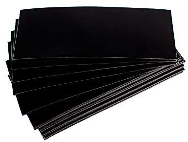 Magnet-Etiketten, farbig, Schwarz, Länge 10 cm, Breite 4 cm, 25 Stück