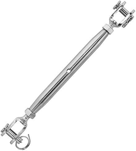 Wantenspanner (Gabel/Gabel) geschweißt und geschlossen M16 aus Edelstahl A4 (2 Stück) | Spannschrauben - Seilspanner von MESAROS®