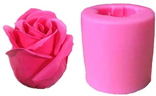 Hotaden 3d gâteau voiture fleur rose moule en silicone à la main bougie gâteau Moule gélifiés Mousse sucre Moule pour Outils de cuisson