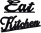 Jetec 2 Stück Eat Schild für Küche Holz Deko Tischschild Rustikale Bauernhaus Dekoration Landhaus Holzbuchstaben für Küche Haus und Wohnzimmer
